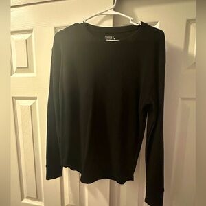 Waffle knit long sleeve top